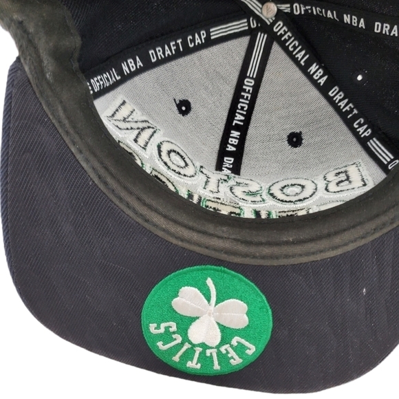 Adidas Boston Celtics Hat Tunestar 2013 Draft Blk Grn Ball Cap Men OS SnapBack - Picture 10 of 12